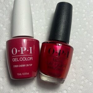 Opi gel set cyber cherry on top